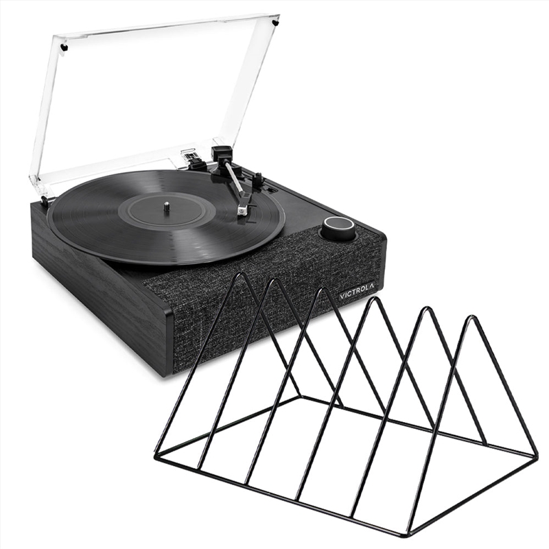 Victrola Eastwood Ii Turntable - Black + Gadhouse Vinyl Rack Bundle - Black/Product Detail/Turntables