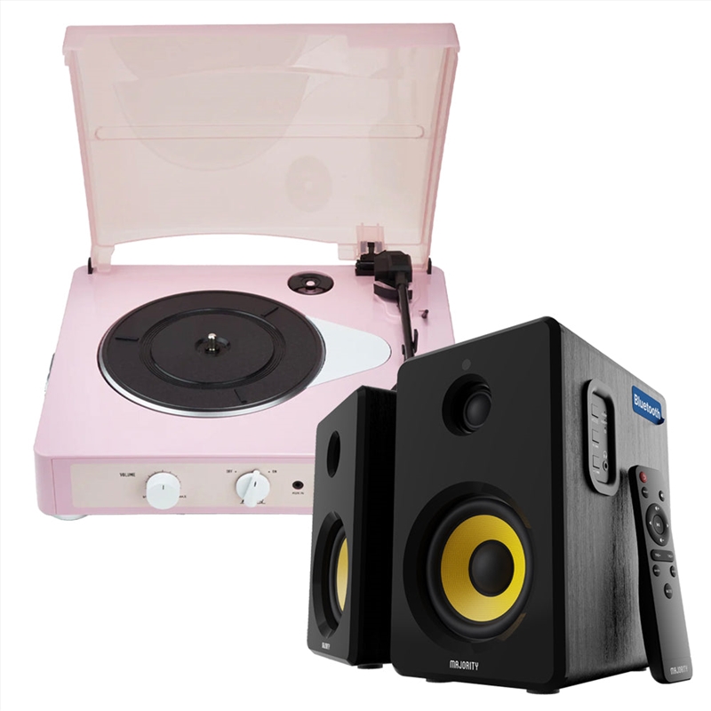 Gadhouse Brad Mkii Record Player - Limited Edition Pink Pink + Bundled Majority D40 Bluetooth Speake/Product Detail/Turntables