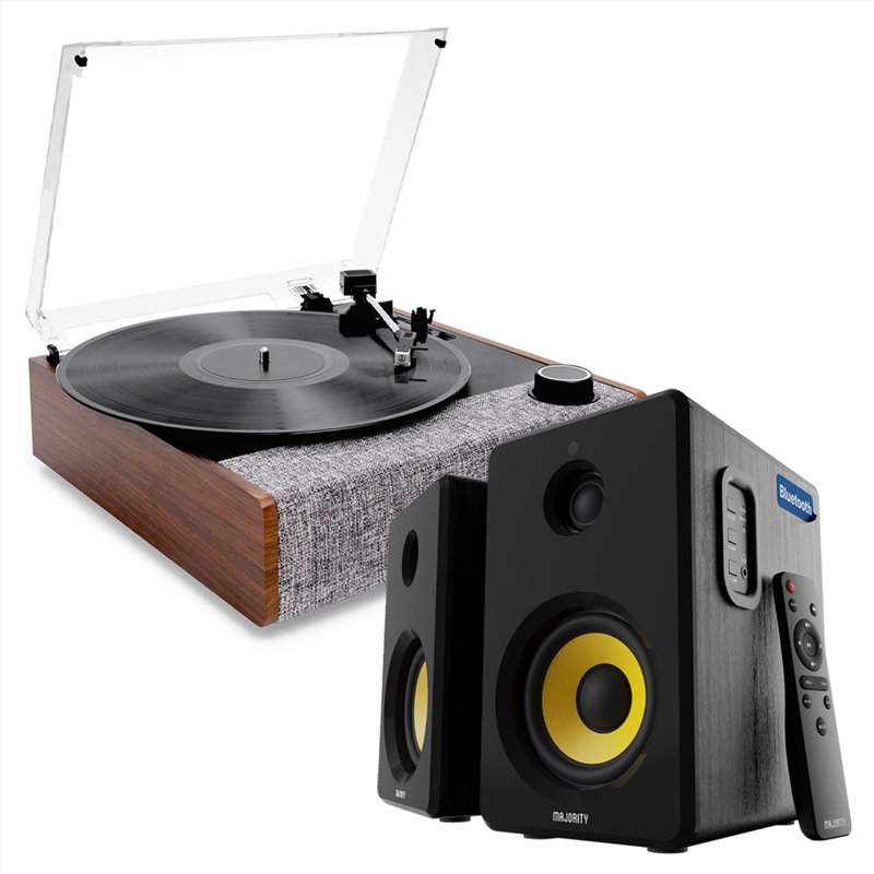 Victrola Eastwood Ii Turntable - Walnut + Bundled Majority D40 Bluetooth Speakers/Product Detail/Turntables