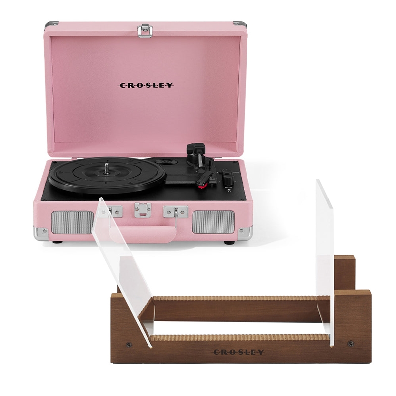 Crosley Cruiser Bluetooth Portable Turntable - Blush Pink + Bundled Crosley Record Storage Display S/Product Detail/Turntables
