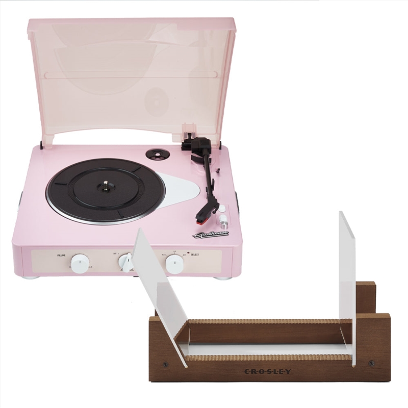 Gadhouse Brad Mkii Record Player - Limited Edition Pink Pink + Bundled Crosley Record Storage Displa/Product Detail/Turntables