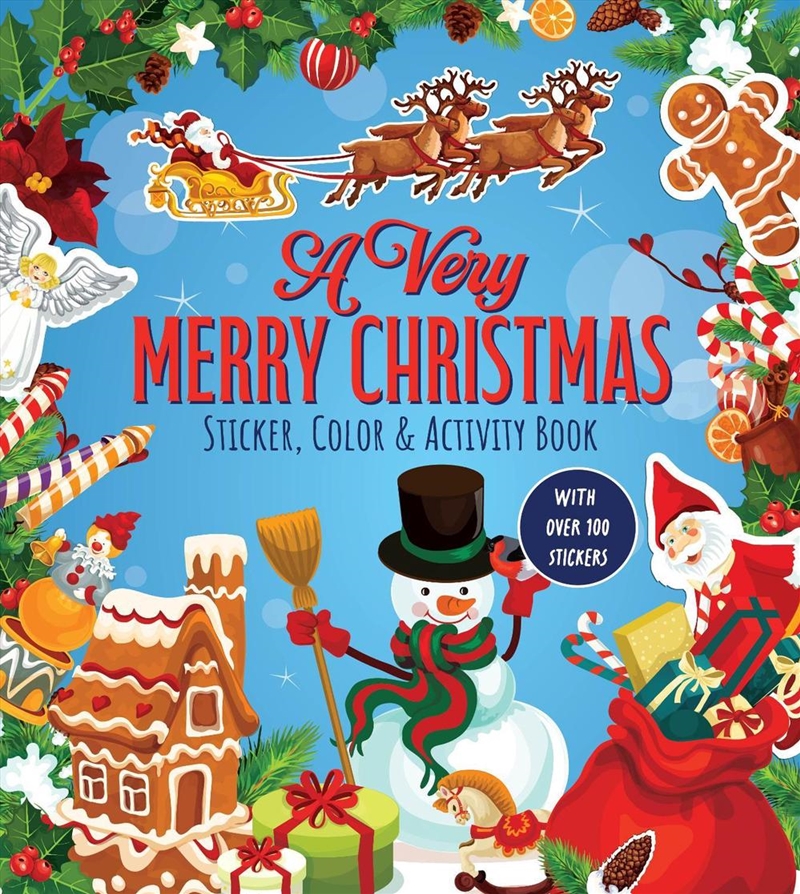 A Very Merry Christmas Sticker, Color & Activity Book Over 100 Stickers!/Product Detail/Kids Activity Books