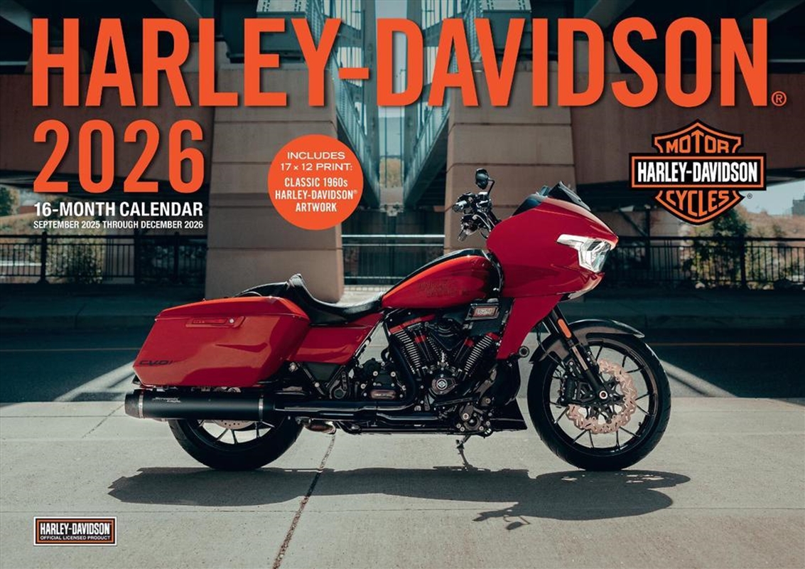 Harley-Davidson 2026 17x12 16-Month Calendar--September 2025 through December 2026/Product Detail/Calendars & Diaries