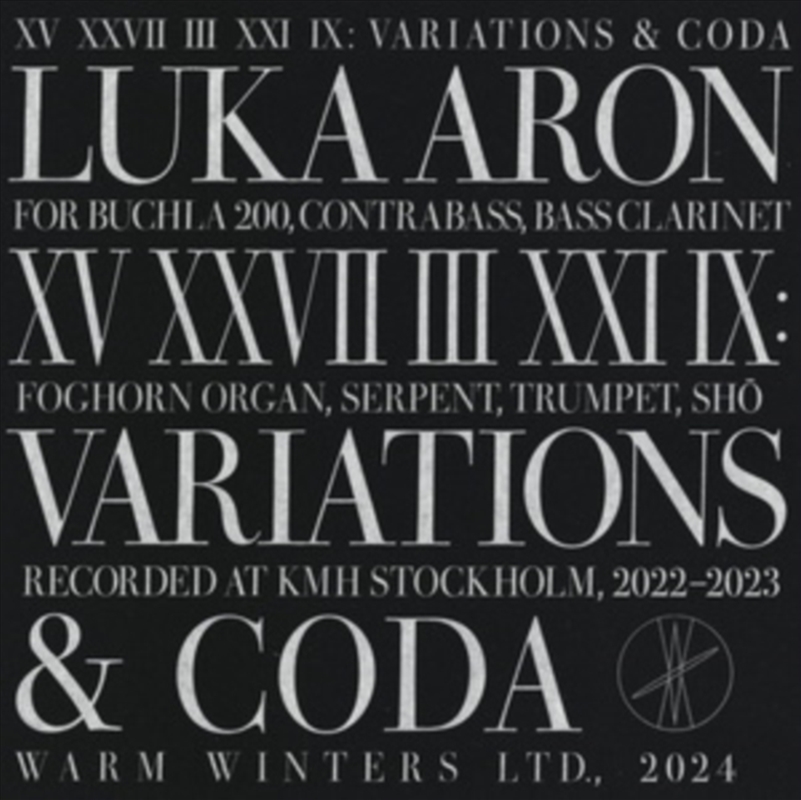 Xv Xxvii Iii Xxi Ix: Variations & Coda/Product Detail/Classical