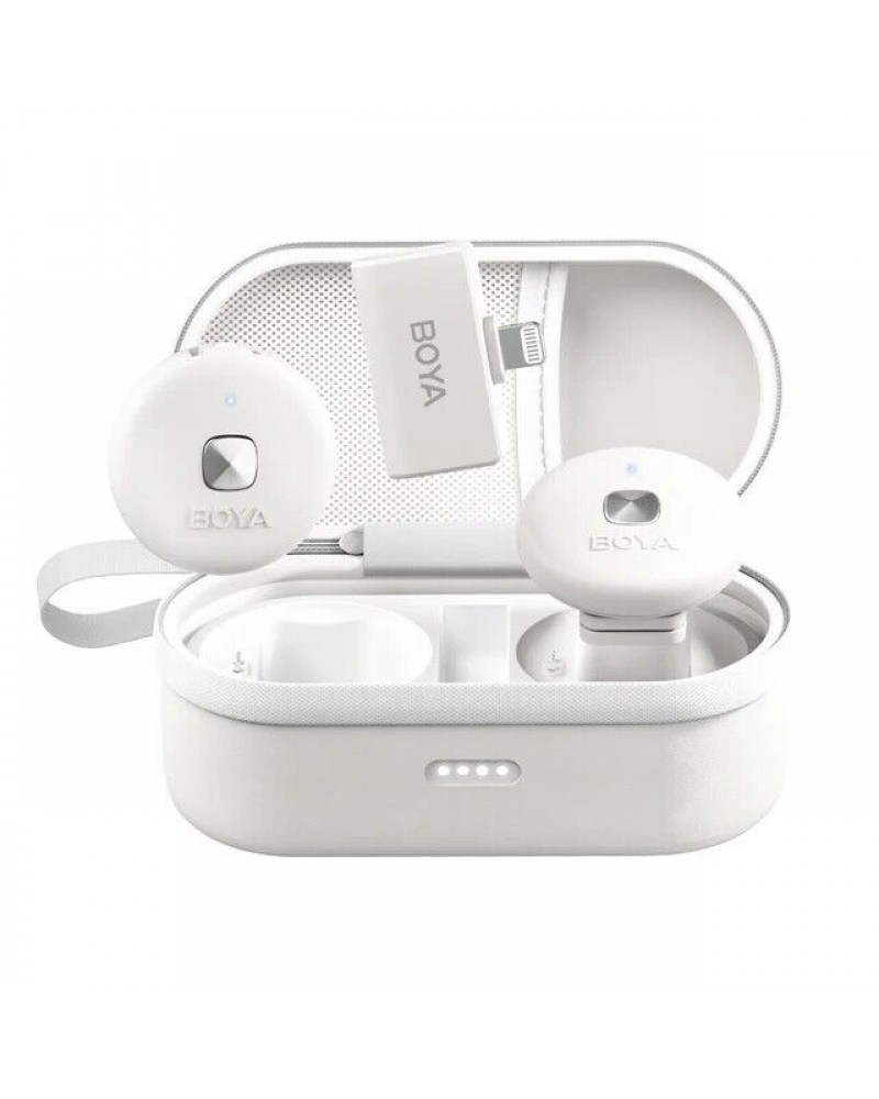 BOYA - 2.4GHz Dual-Channel Wireless Microphone System Lightning White/Product Detail/Electronics