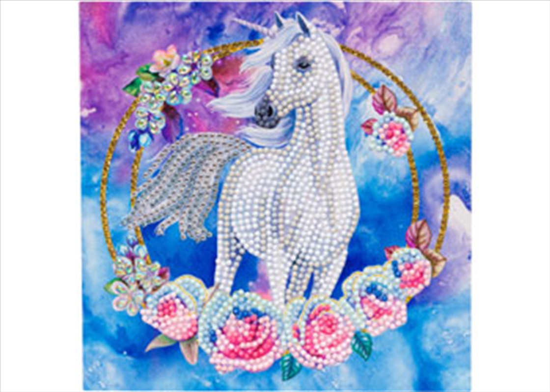 CrystalArt - Unicorn Garland 18x18cm Card/Product Detail/Arts & Craft