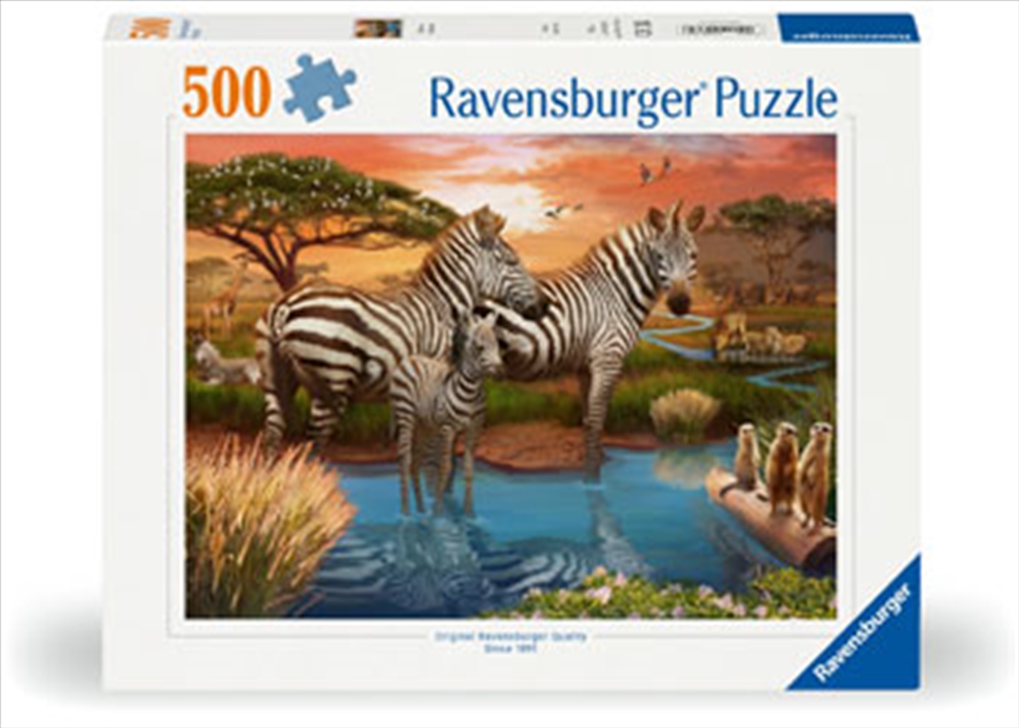 Zebras At Waterhole Puzzle 500 Piece/Product Detail/Jigsaw Puzzles