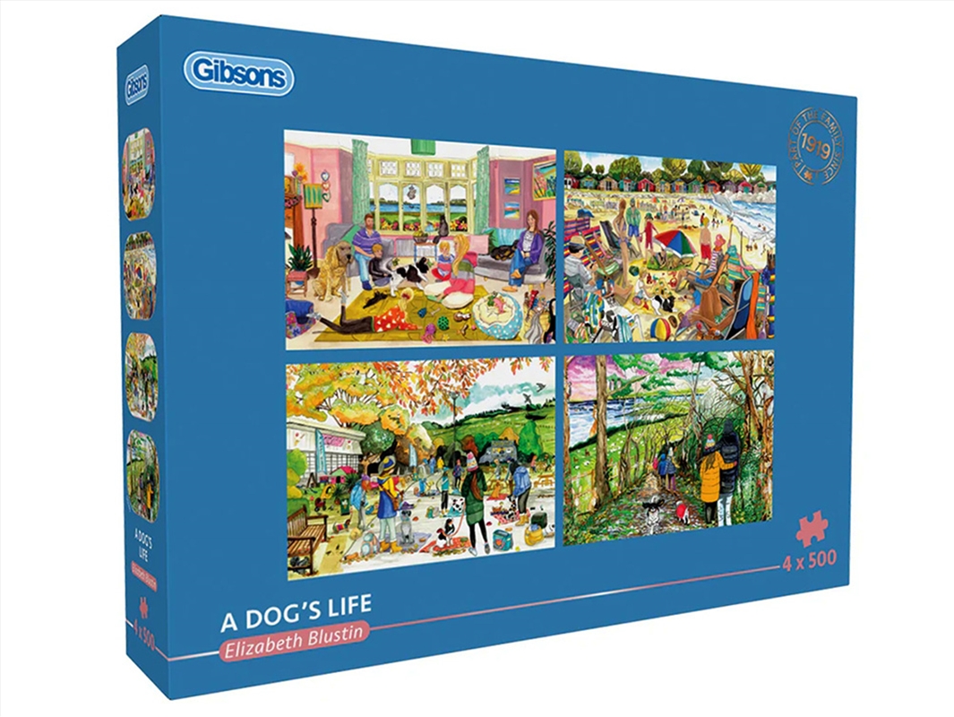 A Dog's Life 4 X 500 Piece Puzzle/Product Detail/Jigsaw Puzzles