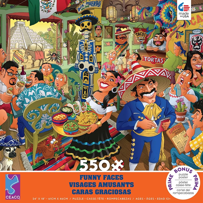 Funny Faces Mexico 550 Piece Puzzle/Product Detail/Jigsaw Puzzles