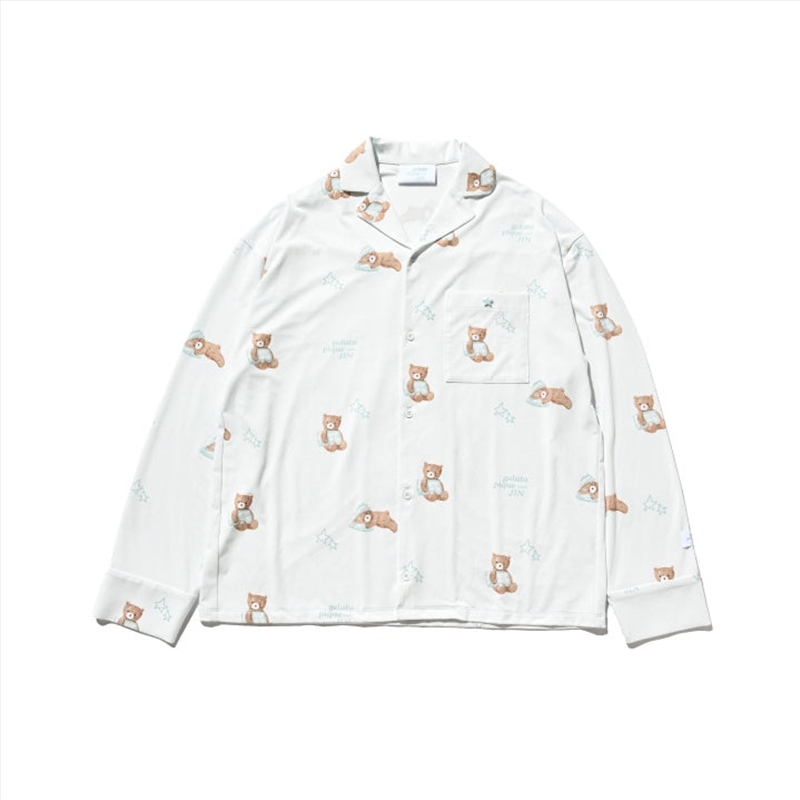 Bts - Gelato Pique Meets Jin Official Md Bear Pattern Shirt (Mint) (M-L)/Product Detail/KPOP Merch