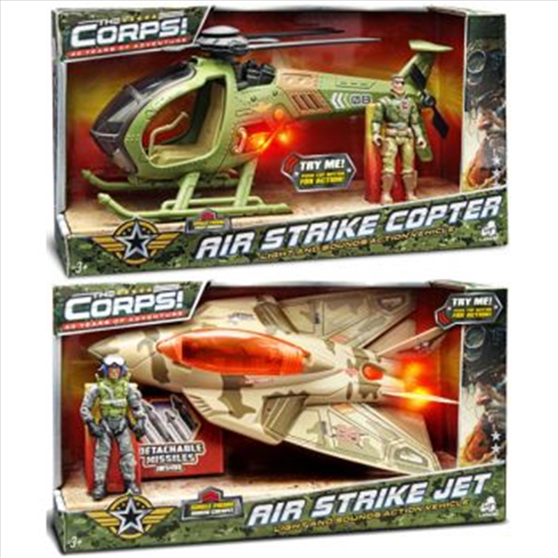 The Corps! Air Strike Jet/ Copter with Lights & Sounds assorted (SENT AT RANDOM)/Product Detail/Toys