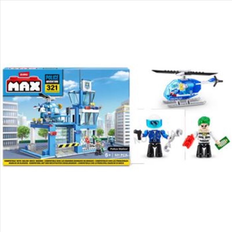 ZURU MAX Build City Police Station  Playset 321 Bricks/Product Detail/Toys