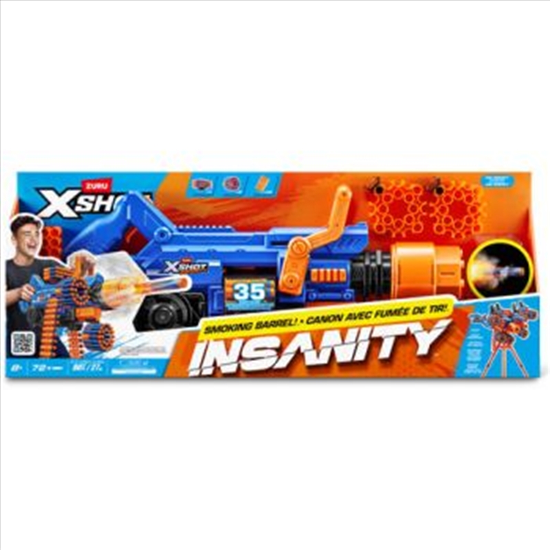 Zuru XSHOT Insanity Motorised Smoking Barrel with 72 Darts/Product Detail/Toys