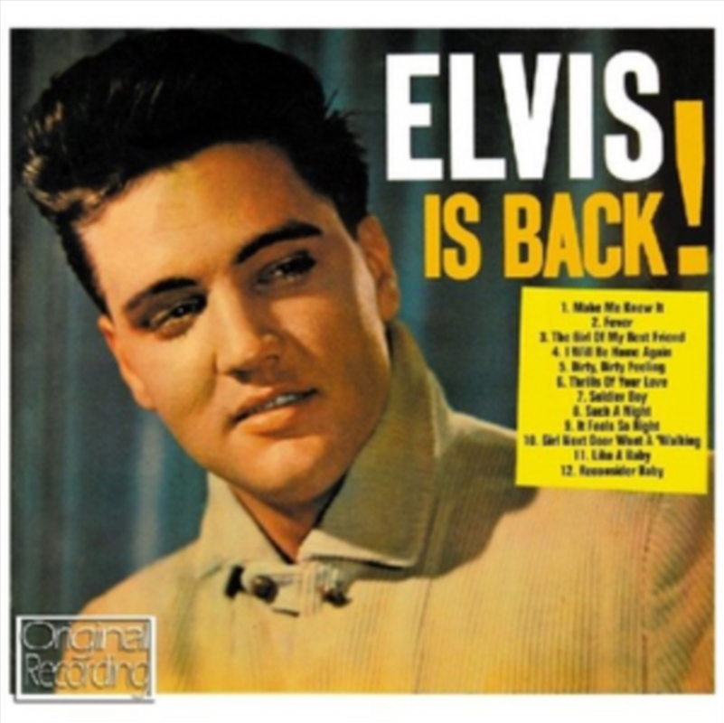 Elvis Is Back/Product Detail/Rock/Pop