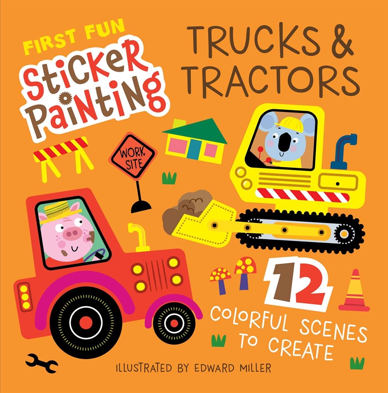 First Fun Sticker Painting: Trucks & Tractors/Product Detail/Kids Activity Books