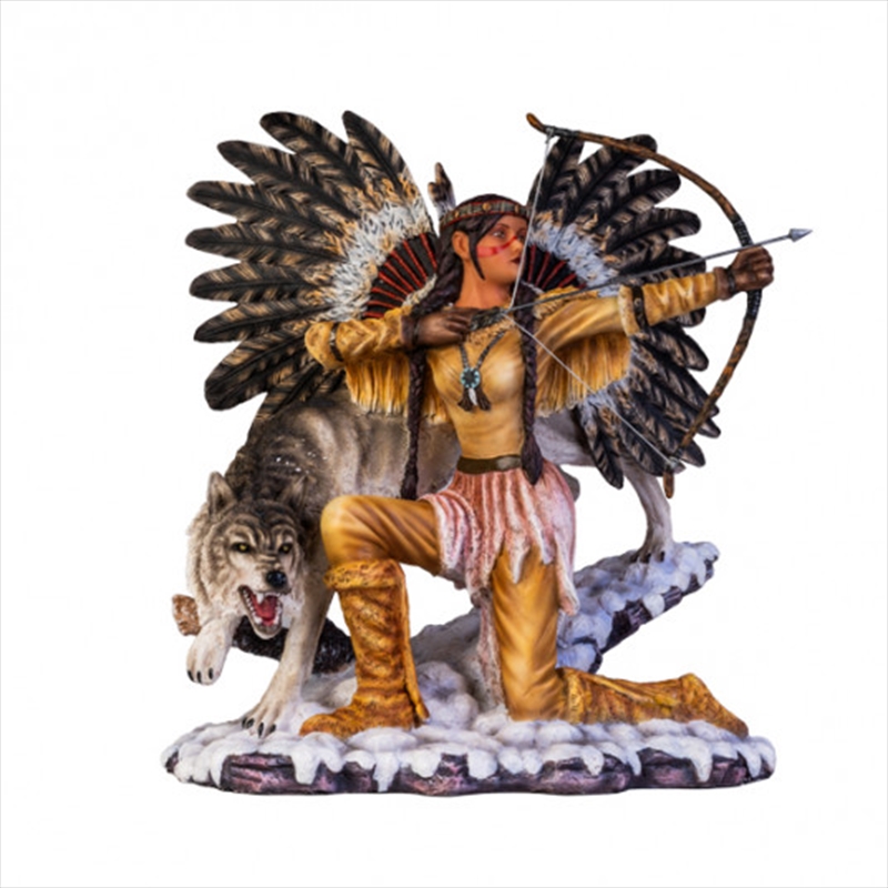 Large Native American Fairy with Wolf Figurine/Product Detail/Figurines