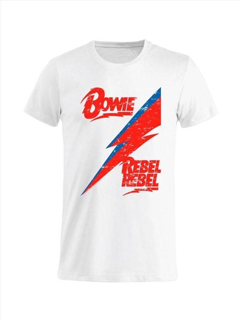David Bowie - Rebel, Rebel - White - XL/Product Detail/Shirts