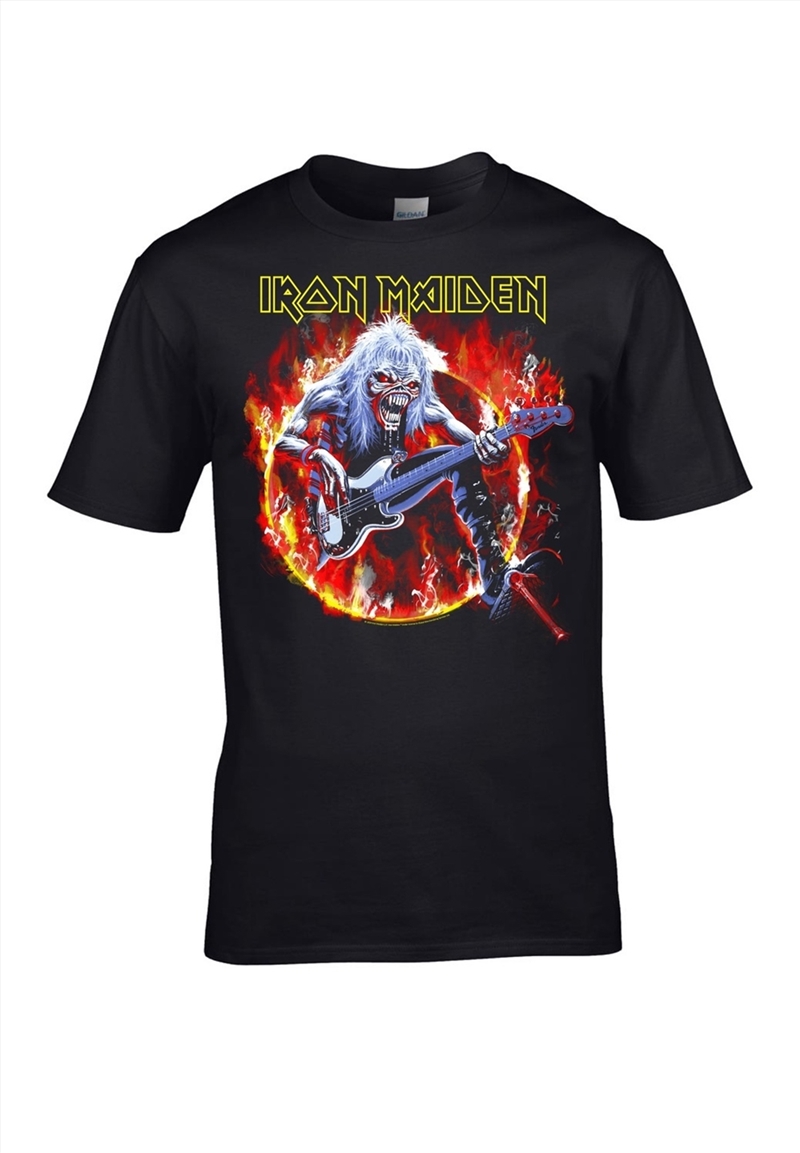 Iron Maiden - Eddie Live Flames - Black - Medium/Product Detail/Shirts