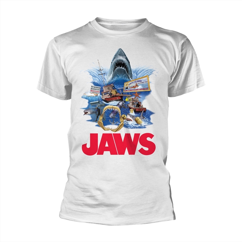 Jaws - Retro - White - XXL/Product Detail/Shirts