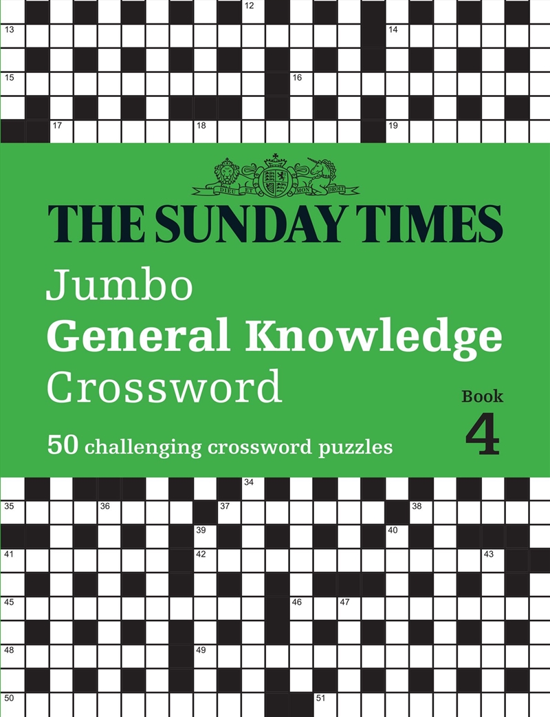 The Sunday Times Puzzle Books - The Sunday Times Jumbo General Knowledge Crossword Book 4/Product Detail/Adults Activity Books