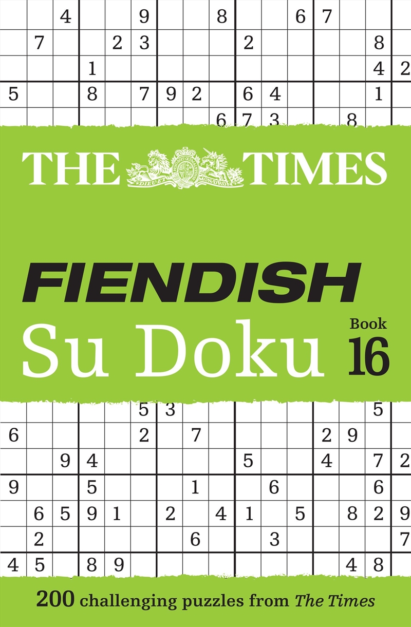 The Times Su Doku - The Times Fiendish Su Doku Book 16/Product Detail/Adults Activity Books