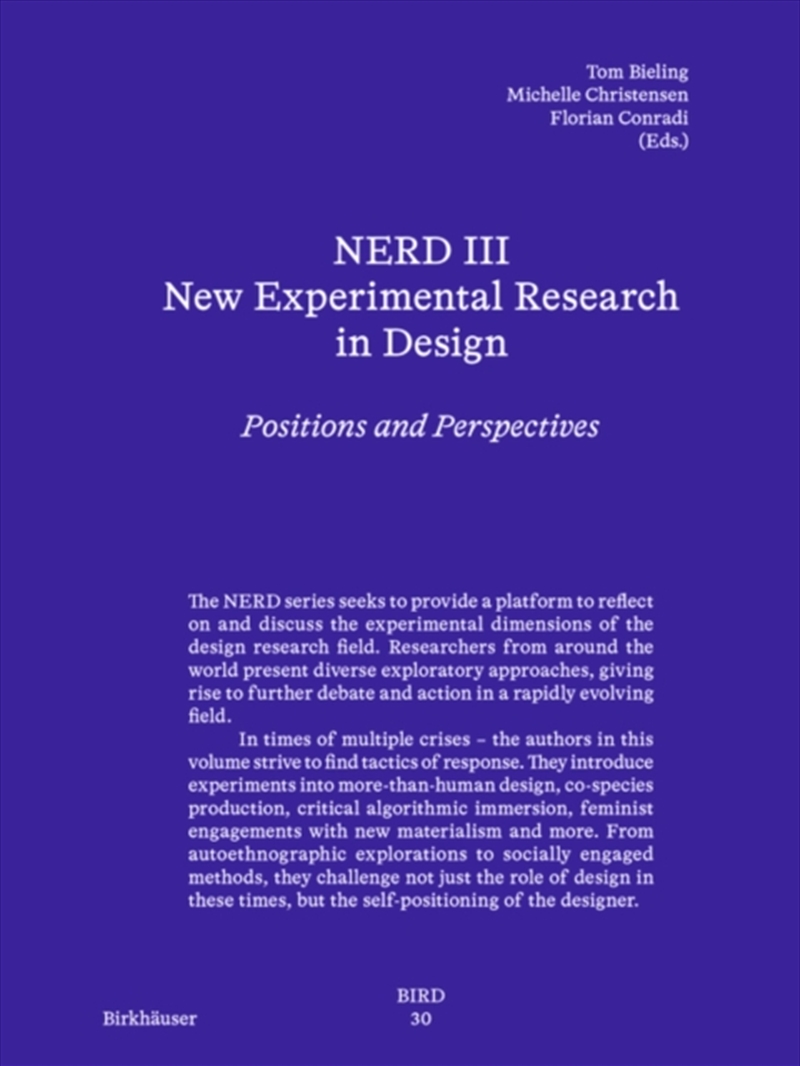 Nerd Iii - New Experimental Research In Design : Positions And Perspectives/Product Detail/Art