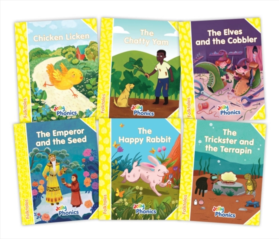 Jolly Phonics Folktales Yellow Readers (Level 2) Complete Set (1-6) : In Precursive Letters (British/Product Detail/Children