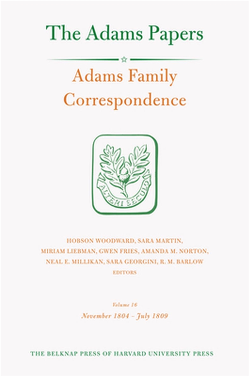 Adams Family Correspondence : Volume 16/Product Detail/History