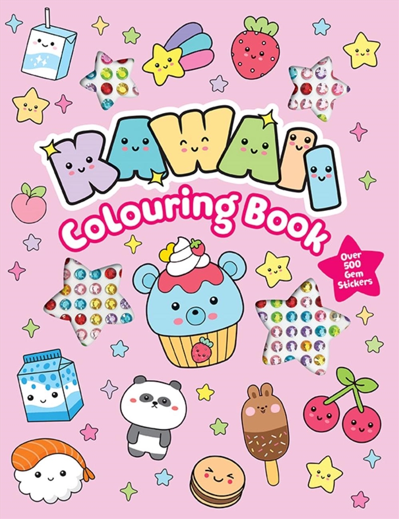Kawaii - Gem Sticker Colouring/Product Detail/Kids Colouring