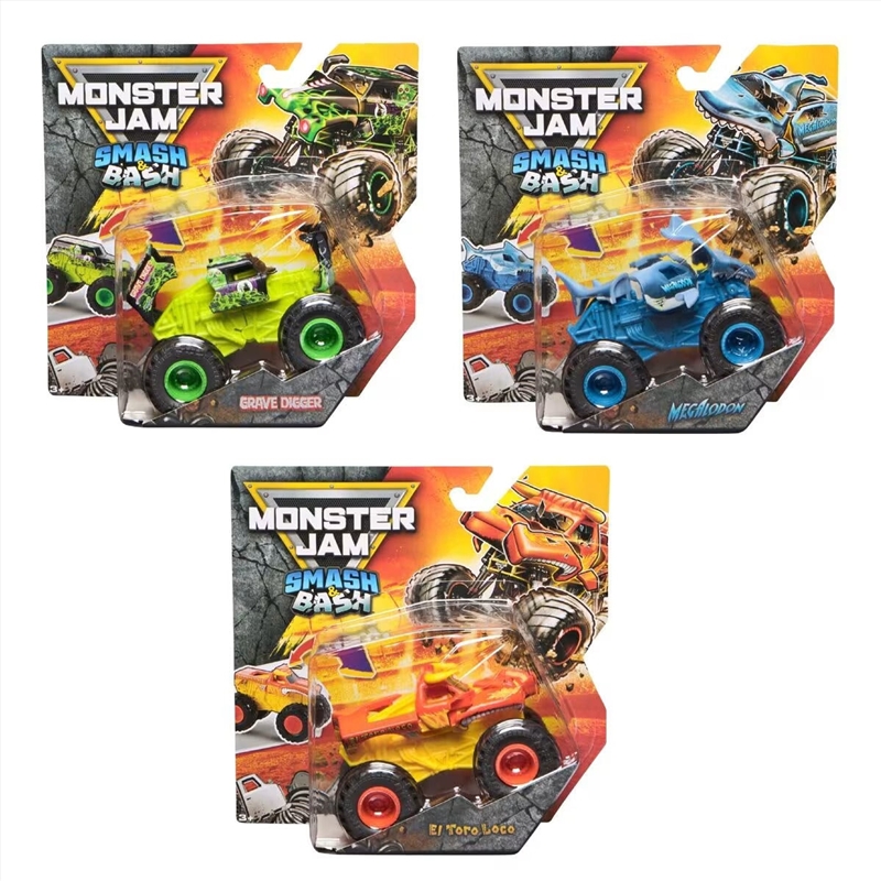 Monster Jam 1:64 Smash & Bash assorted (SENT AT RANDOM)/Product Detail/Toys