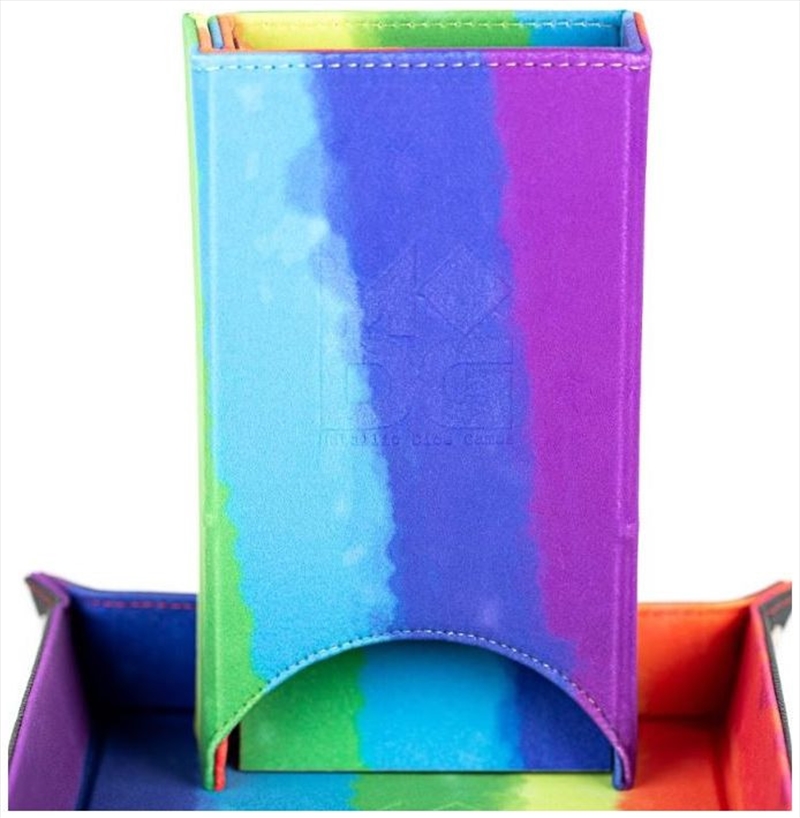 MDG Fold Up Dice Tower: Watercolor Rainbow/Product Detail/Games