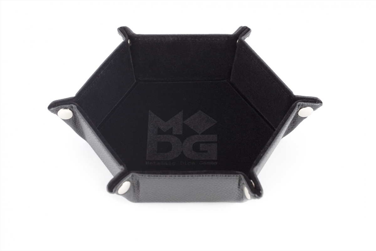 MDG Fold Up Velvet Dice Tray Hexagon: Black (Premium Packaging)/Product Detail/Games