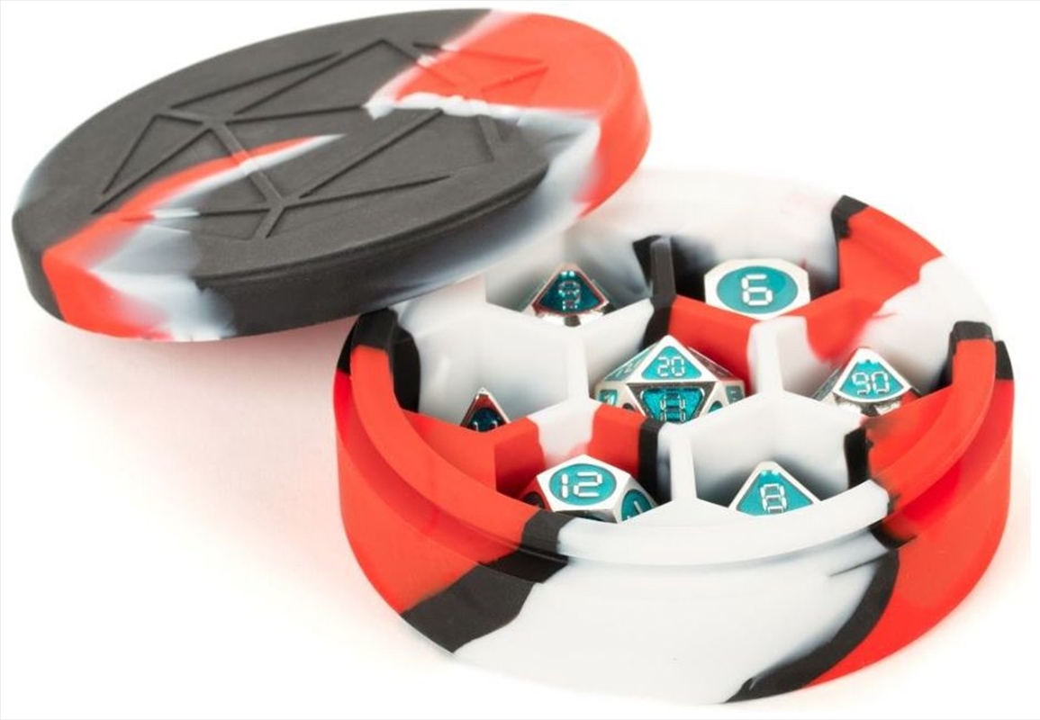 MDG Silicone Round Dice Case: Red/Black/White/Product Detail/Games