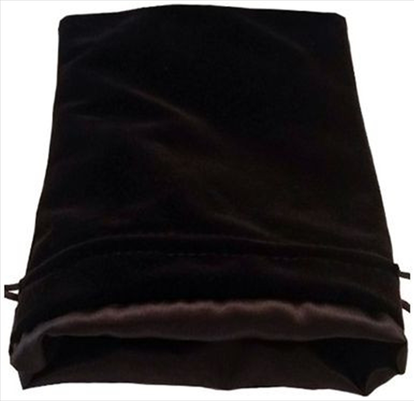 MDG Large Velvet Dice Bag: Black w/ Black Satin/Product Detail/Games