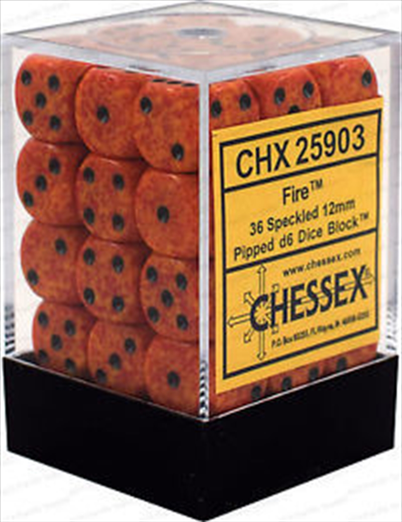 Chessex 12mm D6 Dice Block Speckled Fire/Product Detail/Dice Games