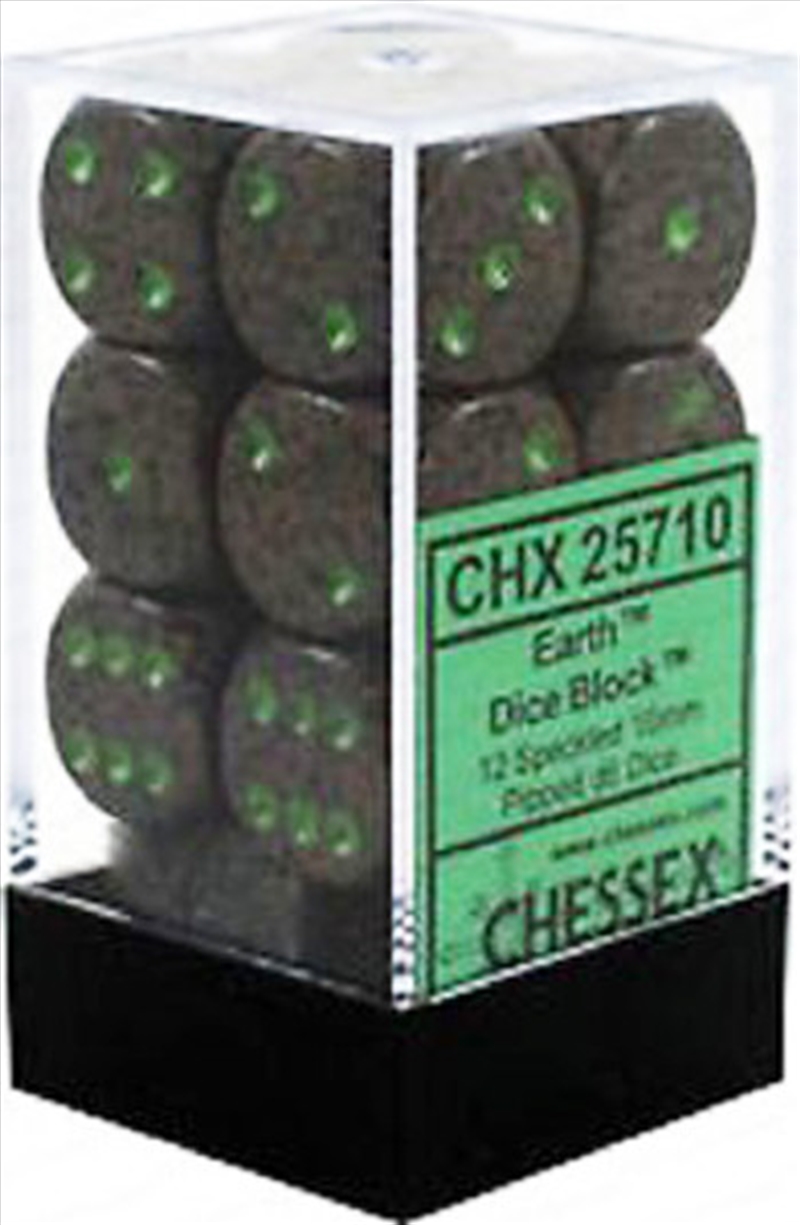 Chessex 16mm D6 Dice Block Speckled Earth/Product Detail/Dice Games