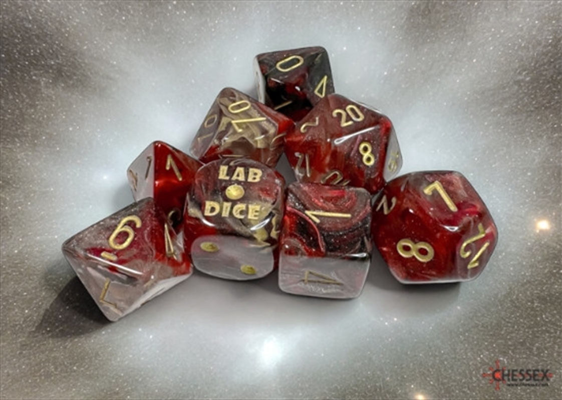 Chessex Borealis Polyhedral Cosmos/gold 7-Die Set (with bonus die) (black light reactive)/Product Detail/Dice Games