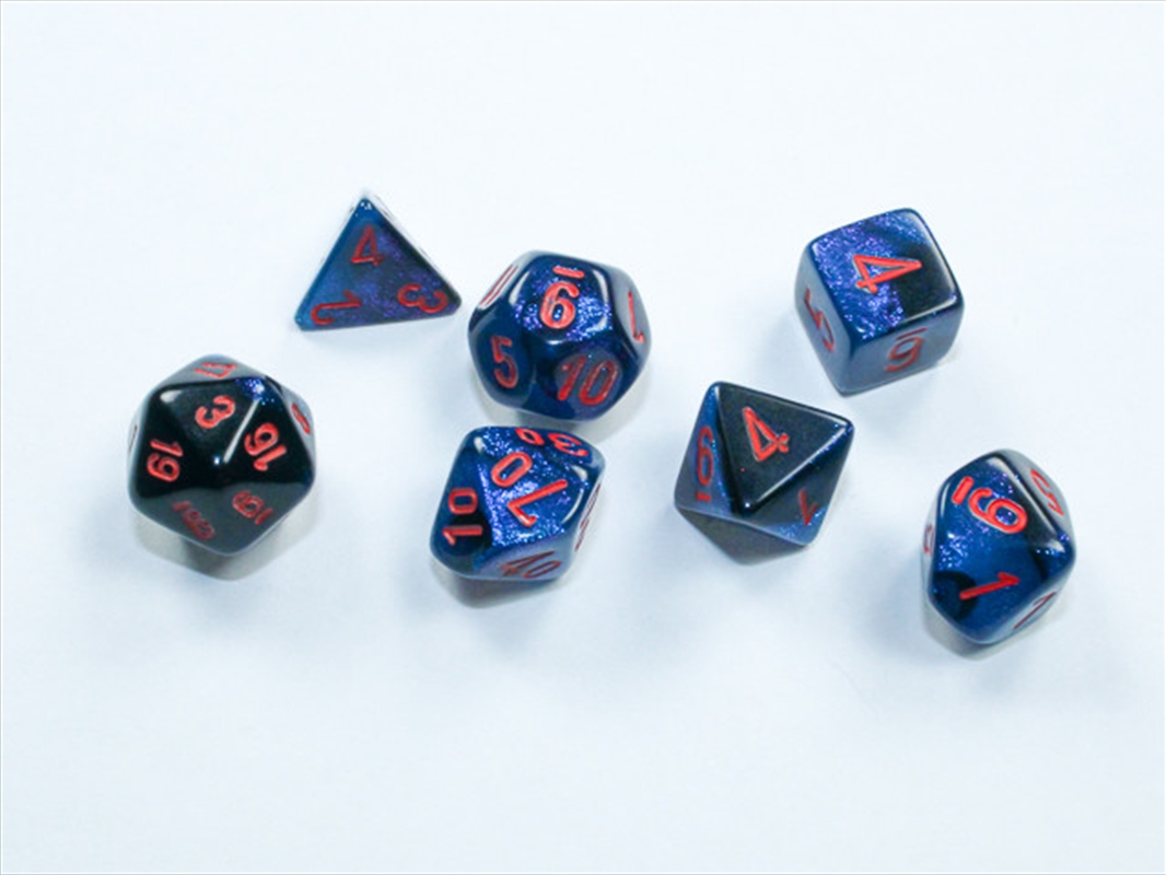 Chessex Mini-Polyhedral 7-Die Set Gemini Black-Starlight/Red/Product Detail/Dice Games
