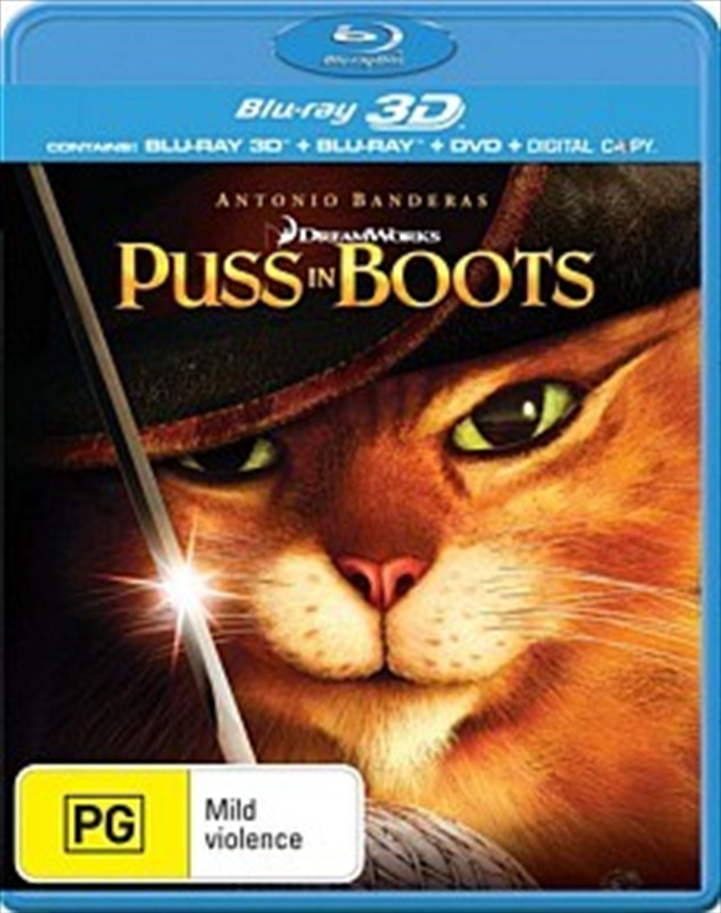Puss In Boots 3D/Product Detail/Movies on DVD, Blu-ray & 4K