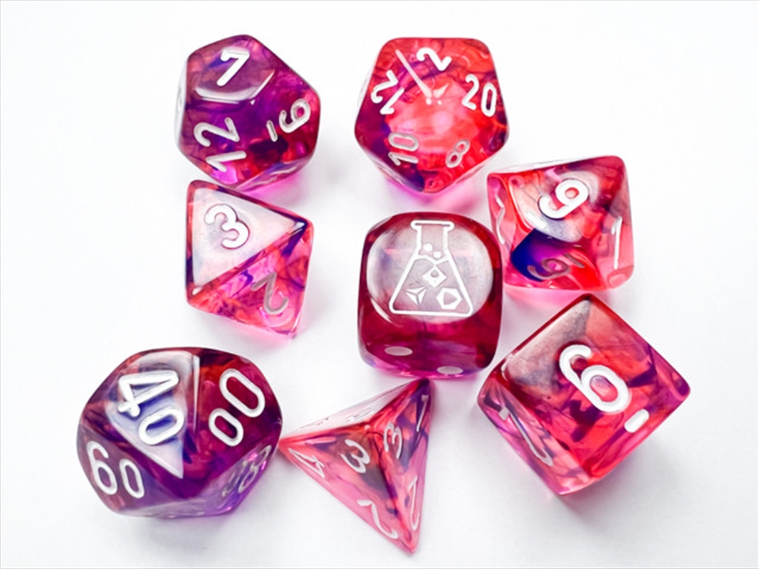 Chessex Polyhedral 7-Die Set Nebula Black Light Special/White/Product Detail/Dice Games