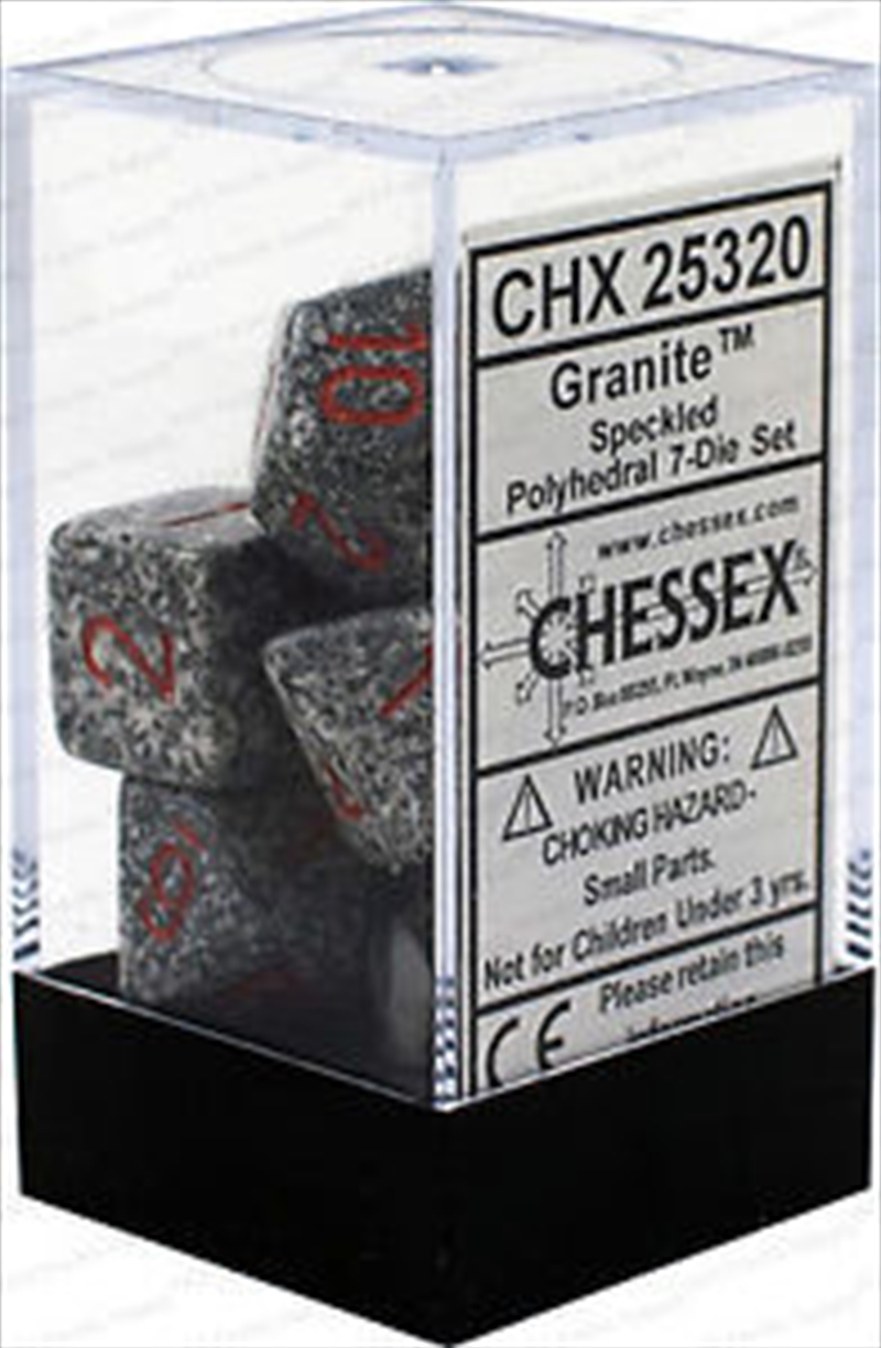 Chessex Polyhedral 7-Die Set Speckled Granite/Product Detail/Dice Games