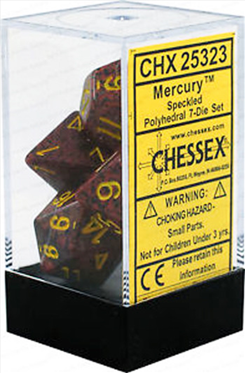 Chessex Polyhedral 7-Die Set Speckled Mercury/Product Detail/Dice Games