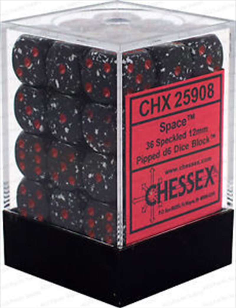 Chessex Speckled 12mm D6 Space Dice Block (36 dice)/Product Detail/Dice Games