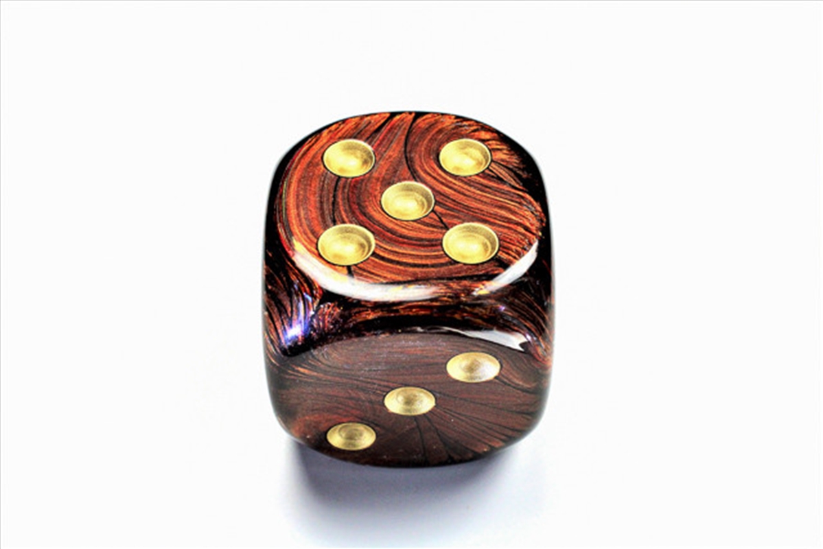 Chessex 50mm D6 Single Dice Scarab Blue Blood/Gold/Product Detail/Dice Games