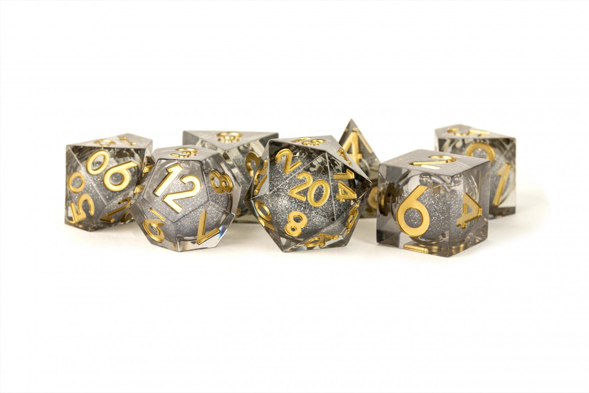 MDG 16mm Polyhedral Dice Set: Liquid Core Vanishing Oil/Product Detail/Dice Games