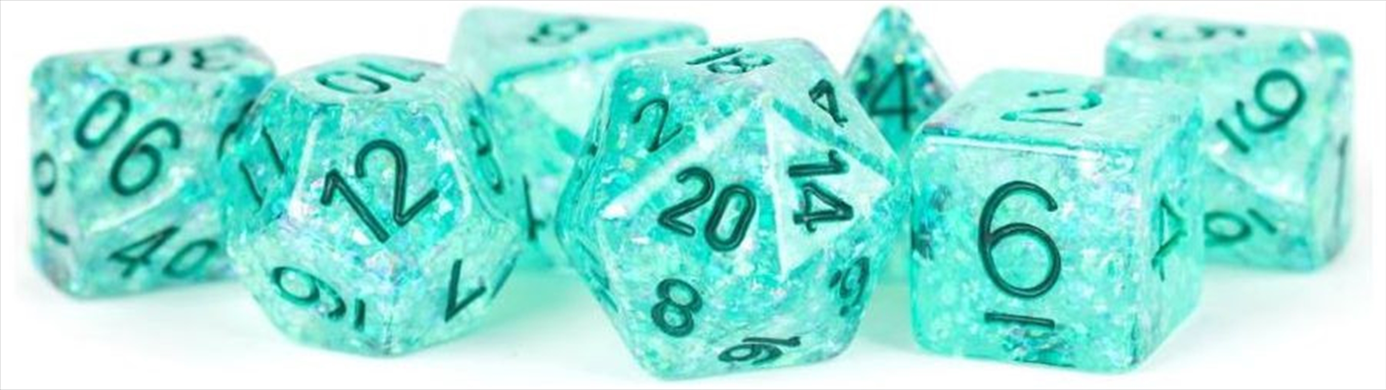 MDG 16mm Resin Polyhedral Dice Set: Flash Teal/Product Detail/Dice Games