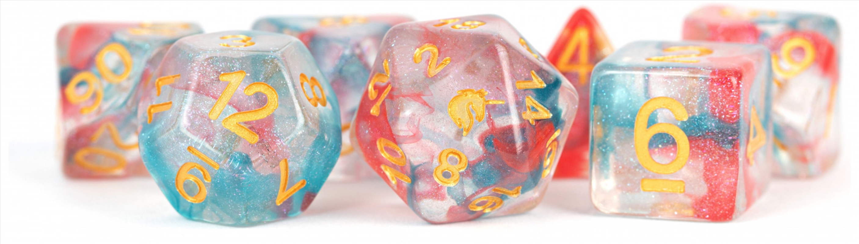 MDG 16mm Resin Polyhedral Dice Set: Unicorn Astral Swell/Product Detail/Dice Games