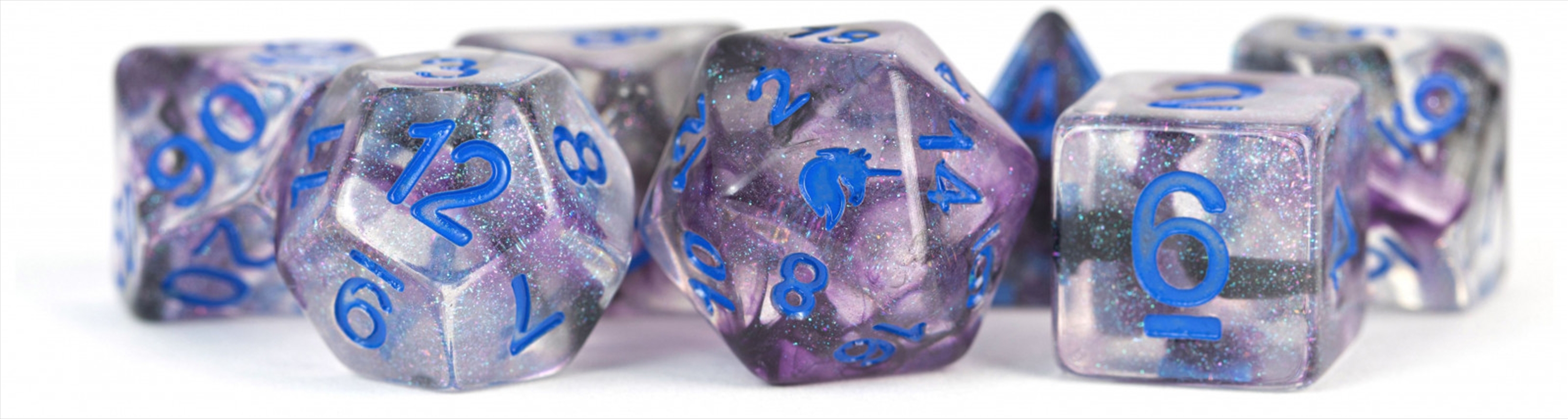 MDG 16mm Resin Polyhedral Dice Set: Unicorn Stellar Storm/Product Detail/Dice Games