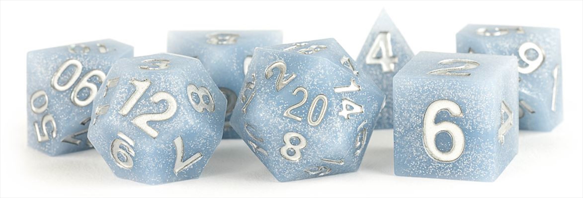 MDG 16mm Sharp Edge Silicone Rubber Polyhedral Dice Set: Glacial Debris/Product Detail/Dice Games
