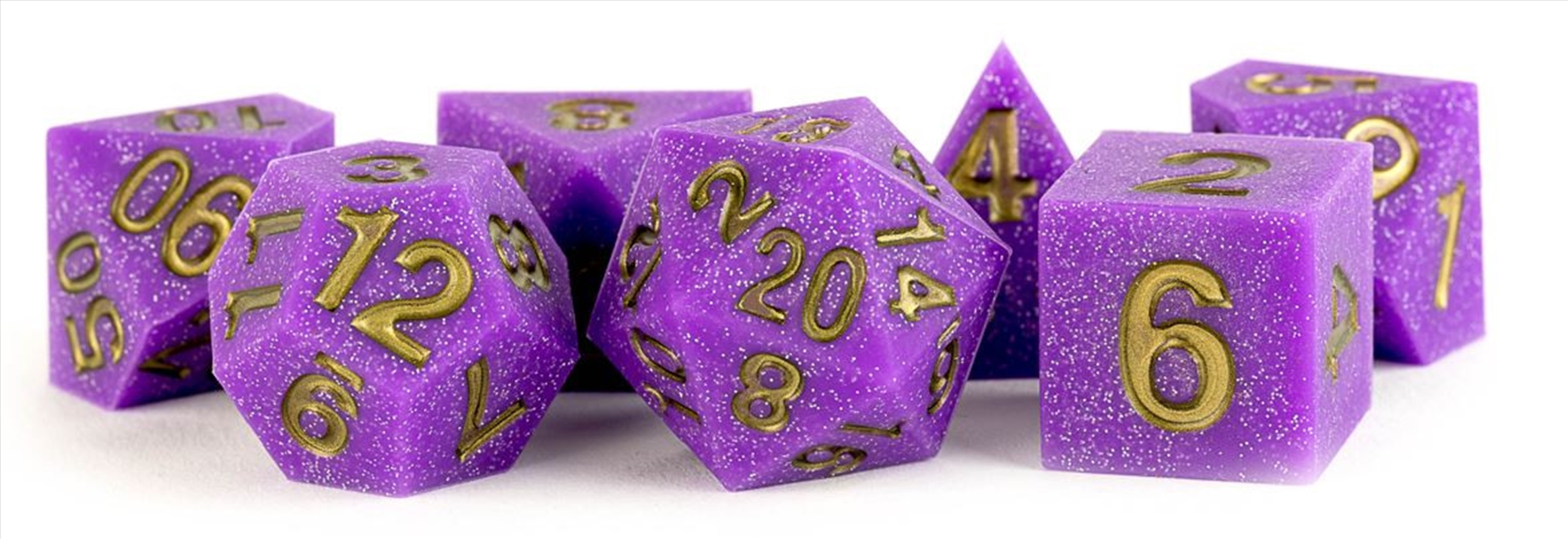 MDG 16mm Sharp Edge Silicone Rubber Polyhedral Dice Set: Regal Ricochet/Product Detail/Dice Games
